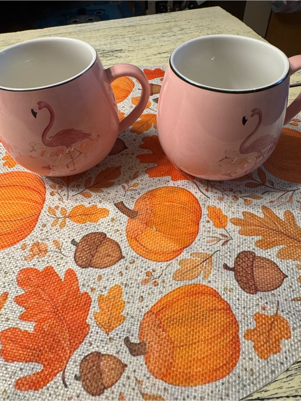Pink Flamingo Ceramic Mug - Set of 2